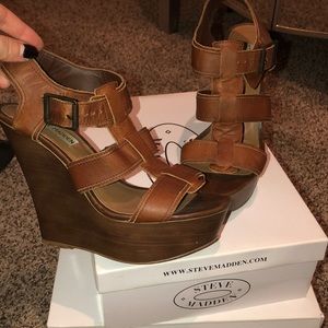 Brown Steve Madden Wedges